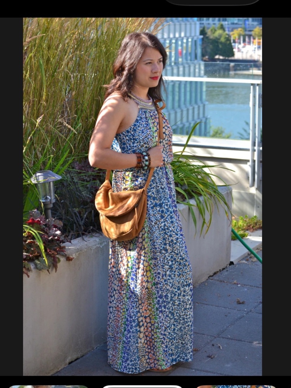Anthropologie HD in Paris Halter Neck Animal Print Colourful Maxi Dress. Small - Picture 6 of 13